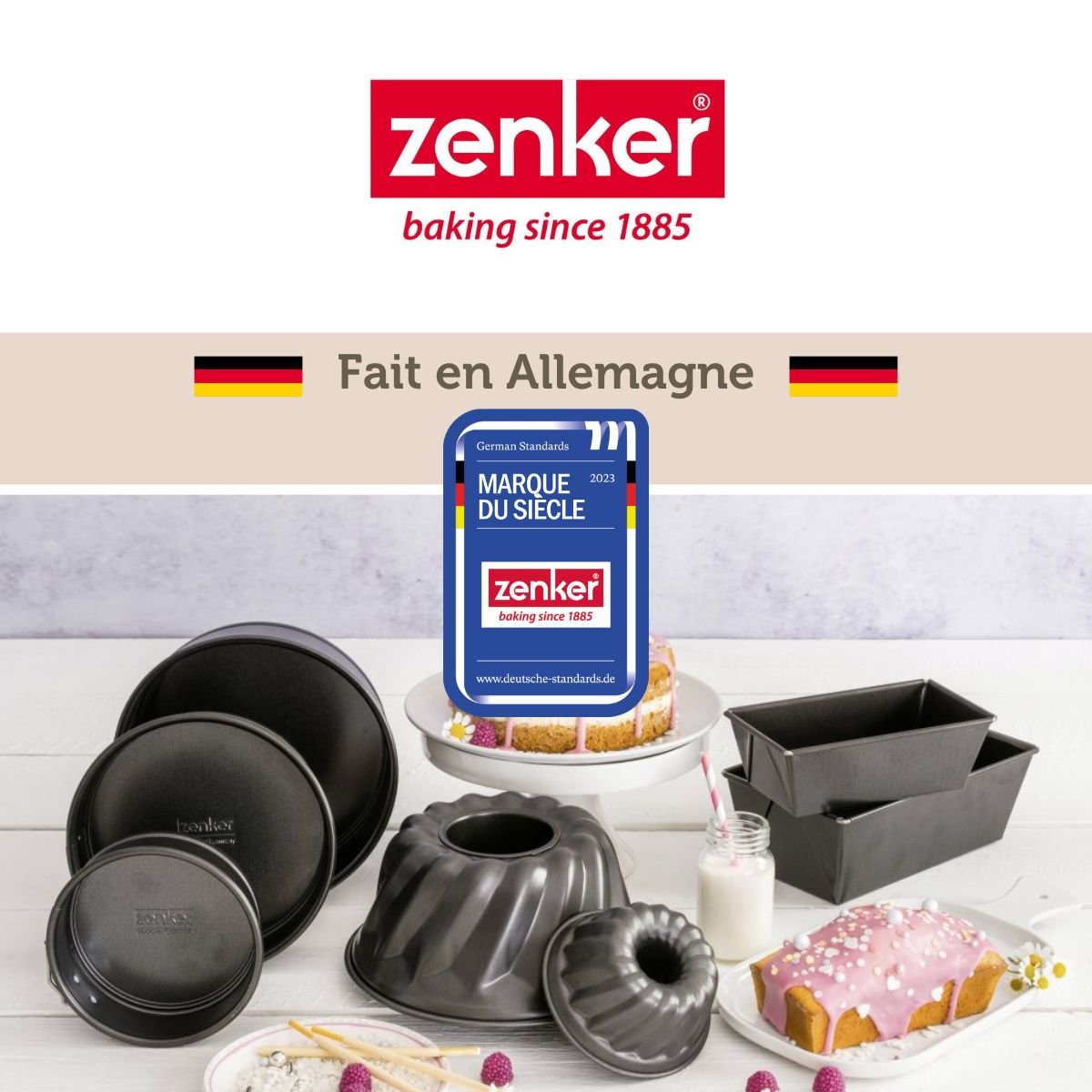 Lot de 2 moules à kouglof 18/18 cm en acier SPÉCIAL MINI noir, ZENKER