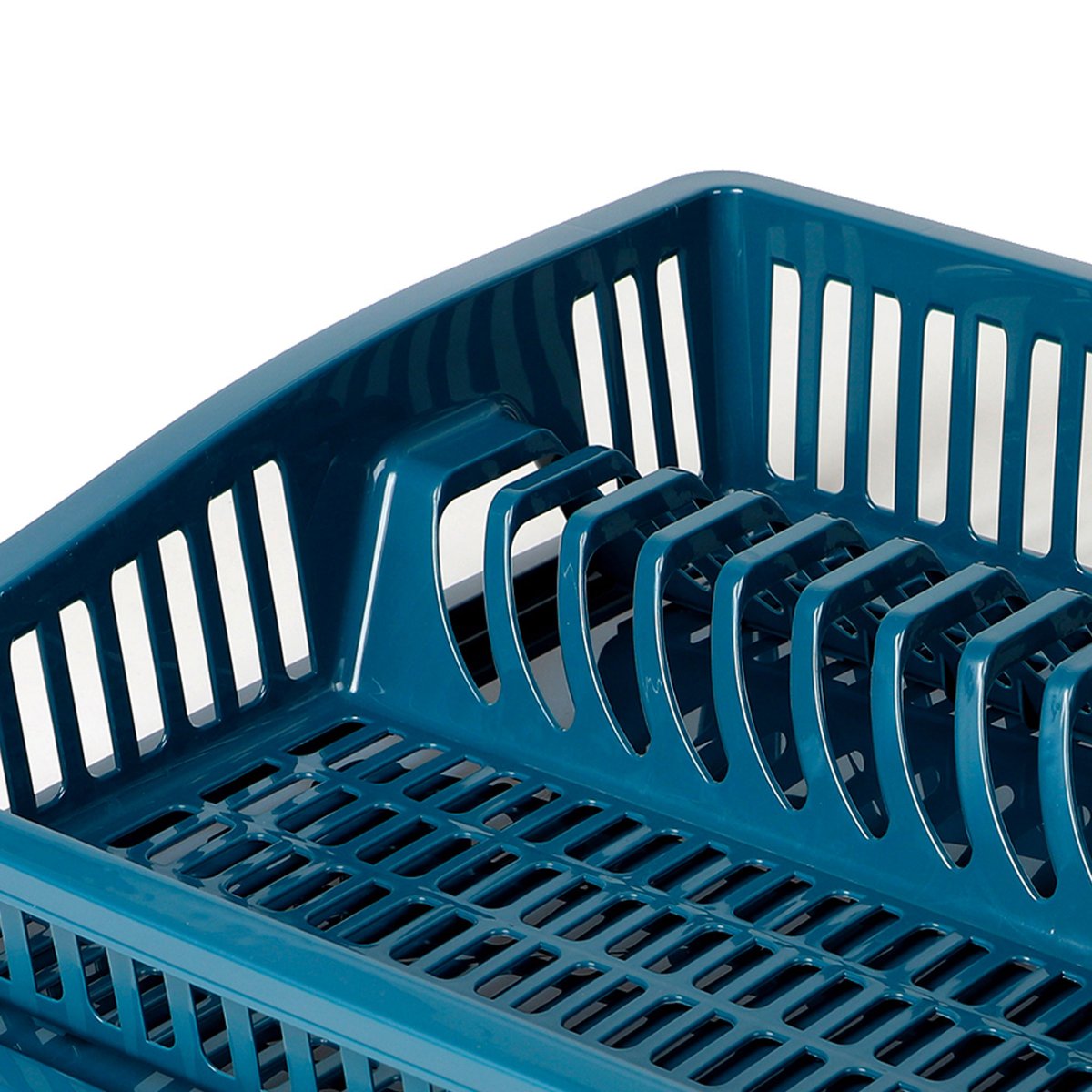 Égouttoir à vaisselle en plastique bleu 46x37x9.5cm bleu, WADIGA