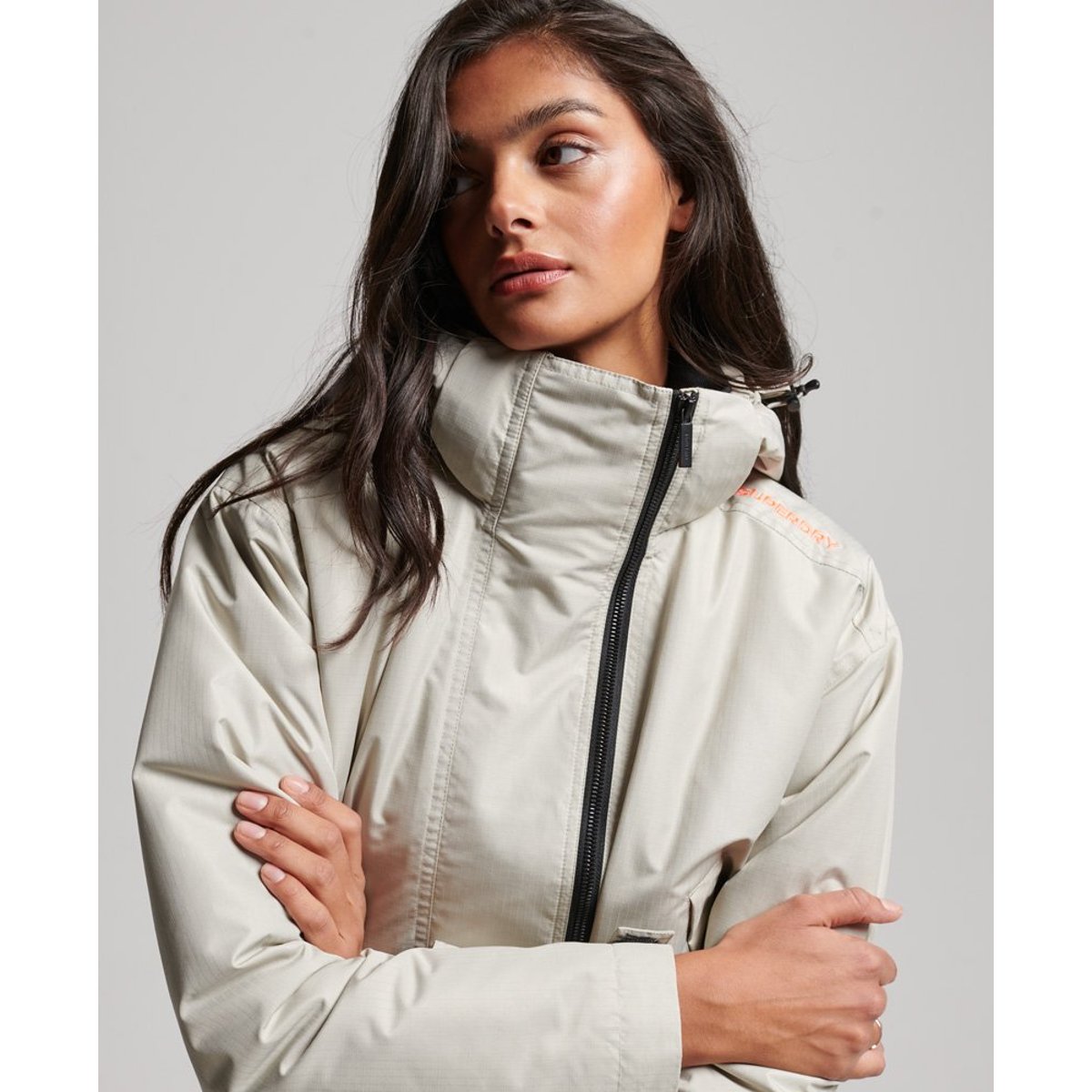 Veste SD-Windcheater gris saule quadrillage, SUPERDRY