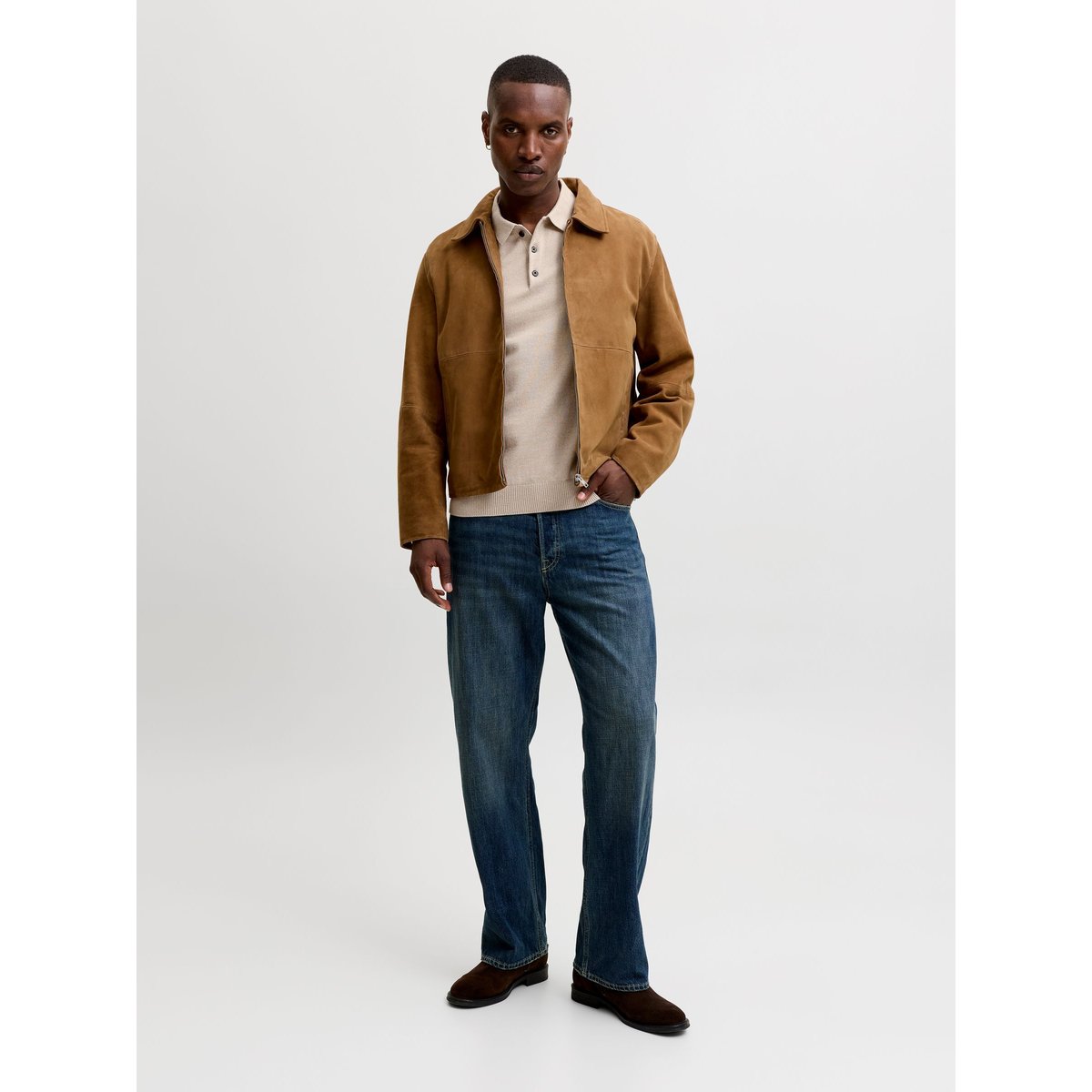 Polo Tricoté grise - moonbeam, JACK & JONES