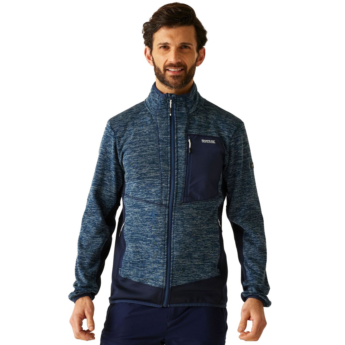 Veste polaire BASLINN denim sombre / bleu marine chiné, REGATTA