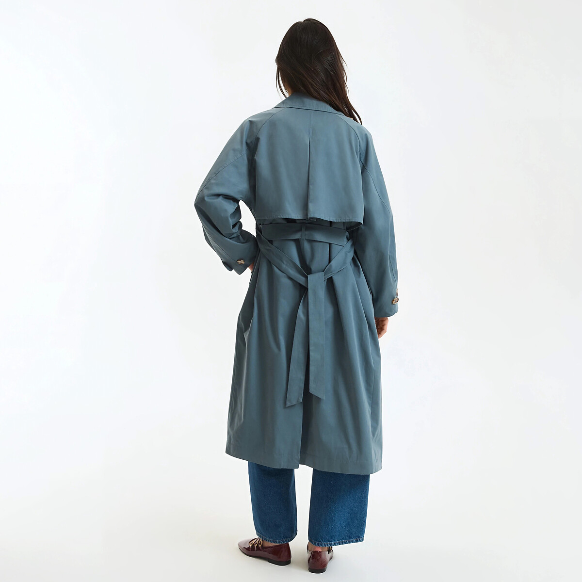 Trench long, Signature EMILE bleu grisé, LA REDOUTE COLLECTIONS