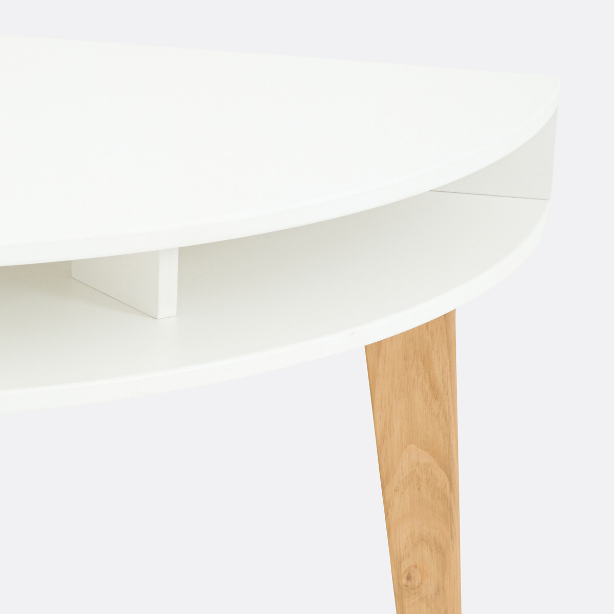 Bureau console d'angle, Grimsby blanc/bois, LA REDOUTE INTERIEURS