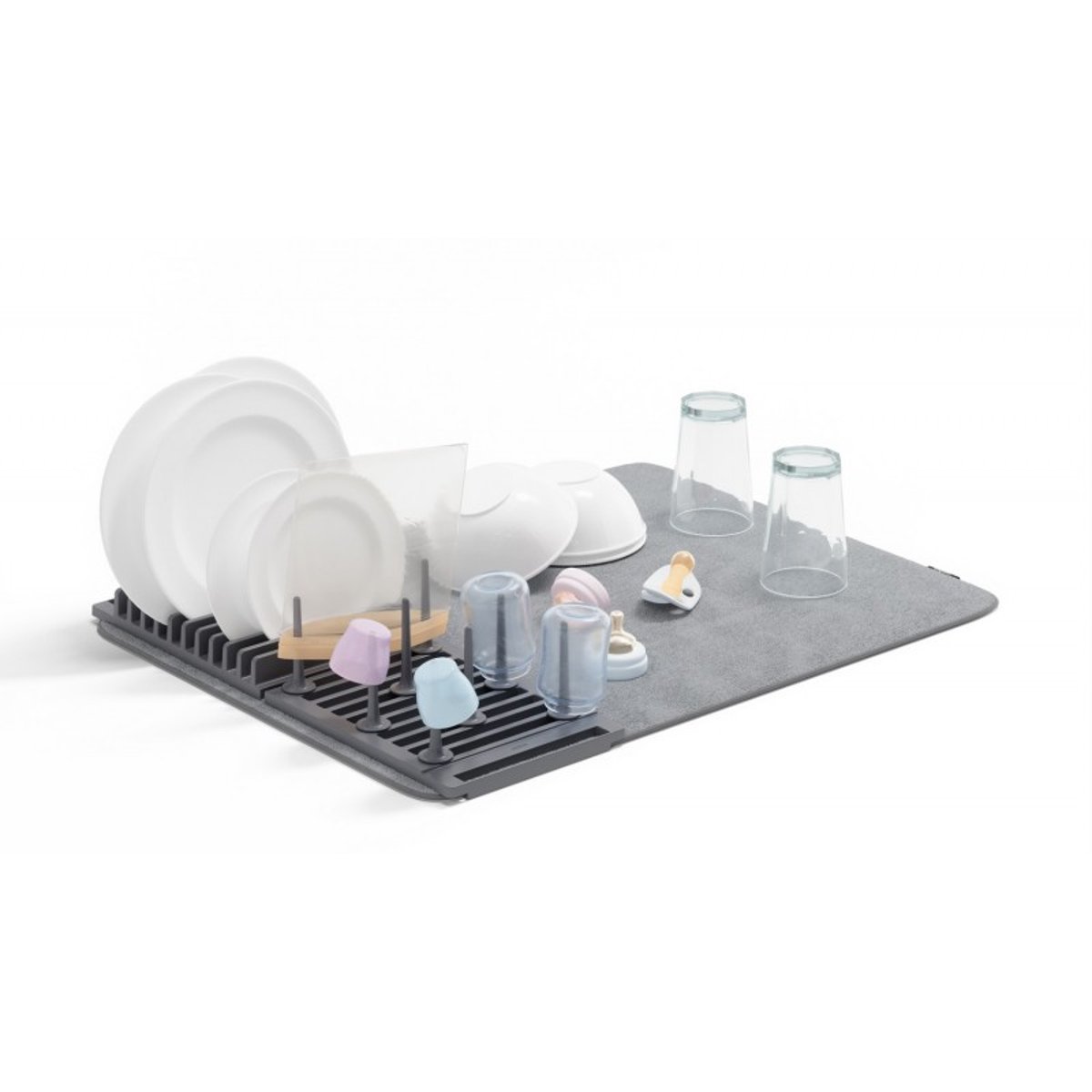 Egouttoir tapis à vaisselle design  UDRY gris, UMBRA
