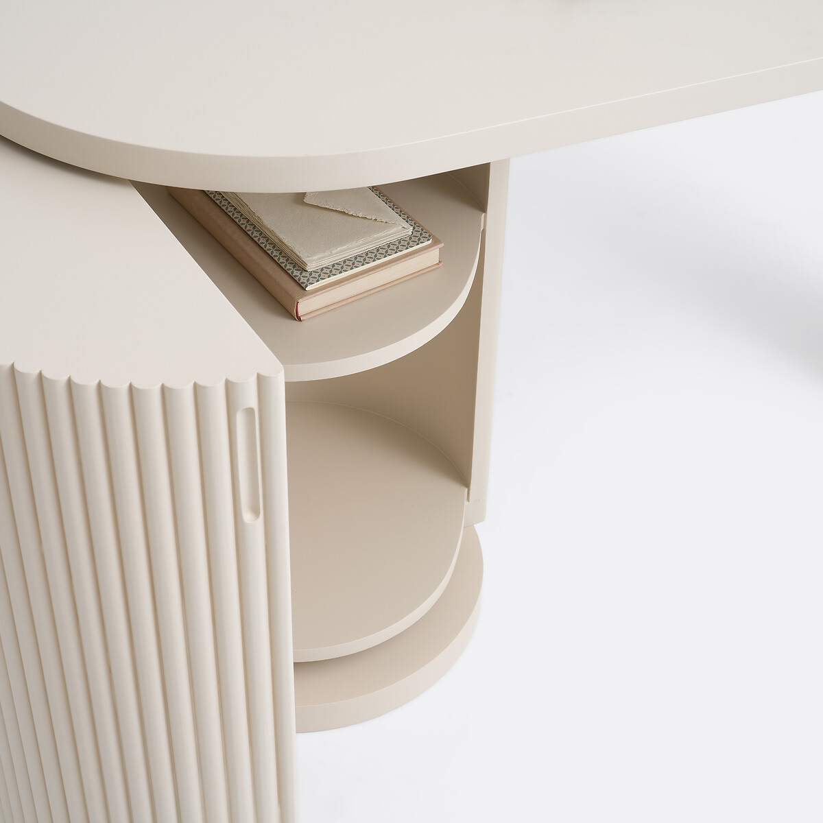 Escritorio de forma orgánica, 1 puerta, GENNA beige , LA REDOUTE INTERIEURS