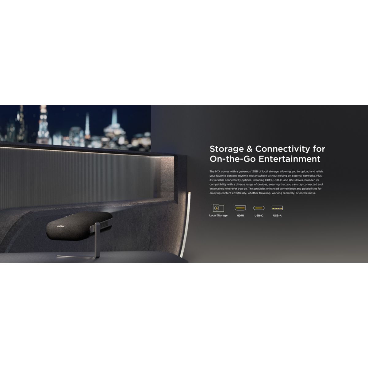 Vidéoprojecteur portable M1XB noir, VIEWSONIC