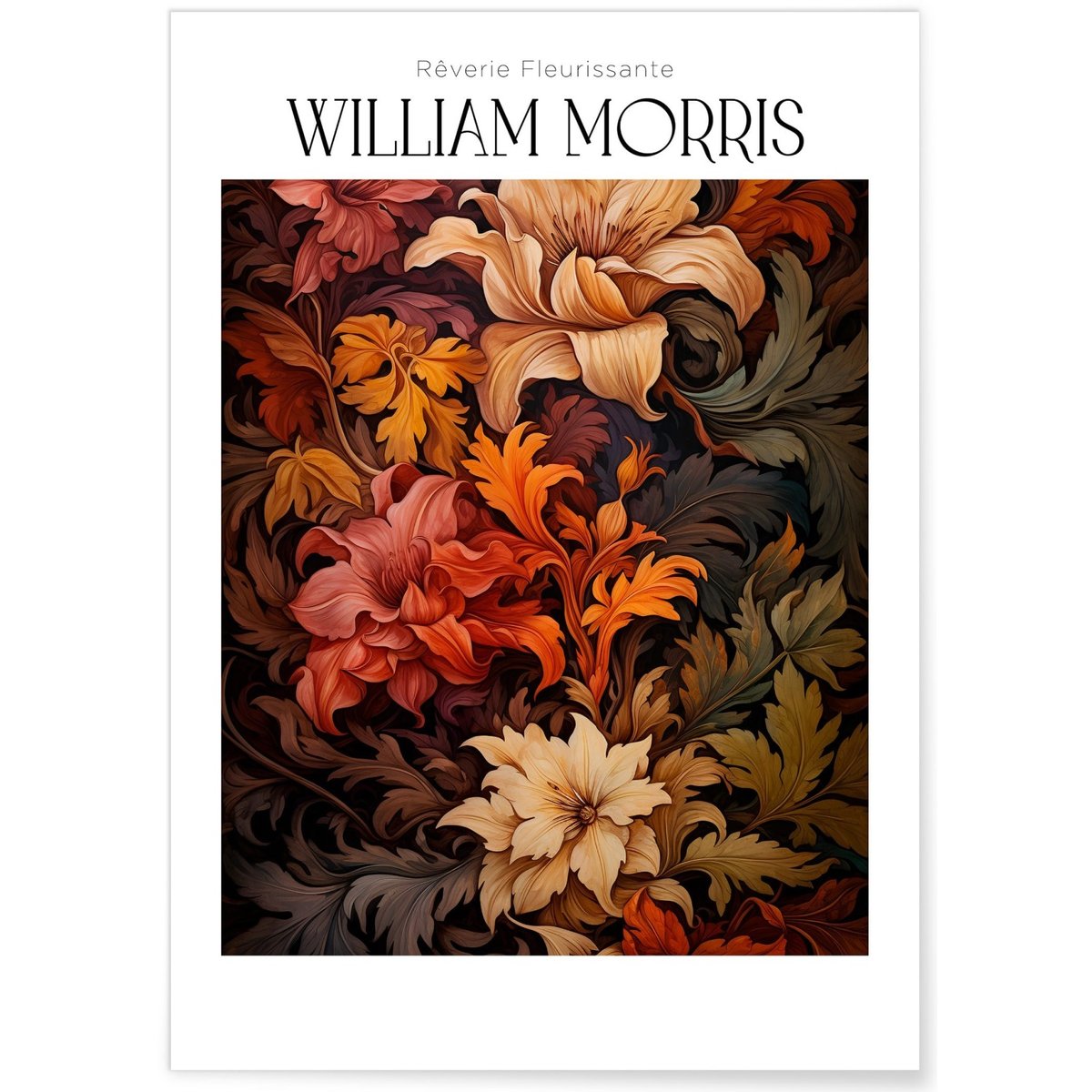 Affiche William Morris n°10 blanc, L'AFFICHERIE