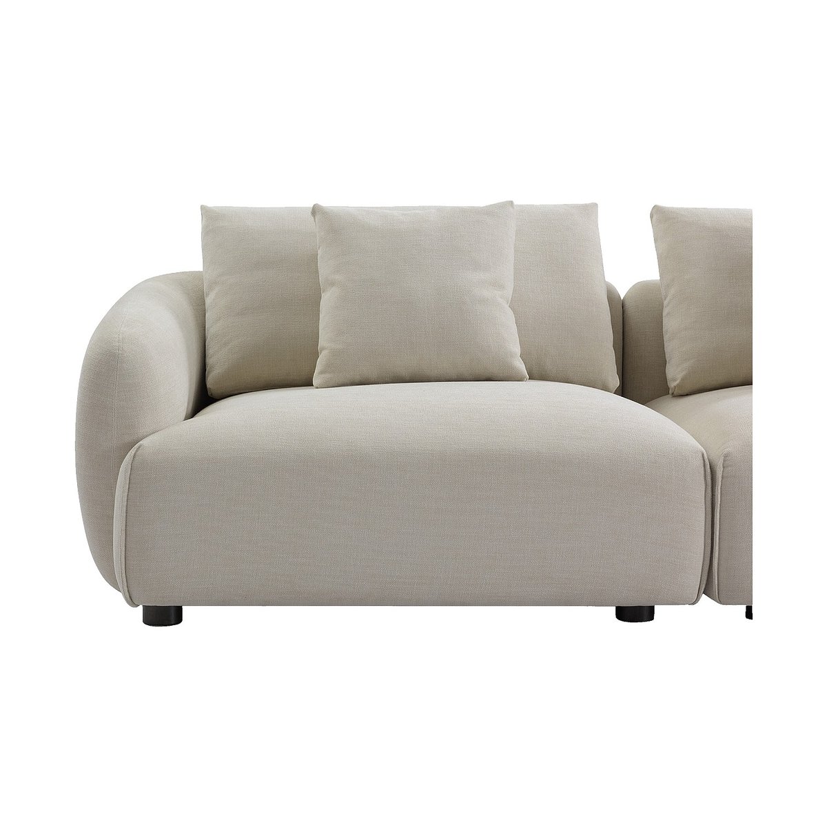 Canapé fixe tissu NIZIDA beige, HABITAT