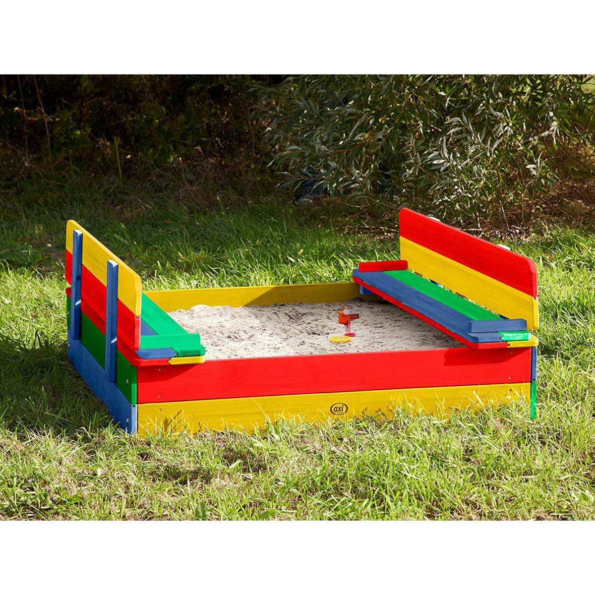 AXI ELLA Bac a sable avec bancs Arc en ciel 100x95x20cm couleur unique, AXI HOUSE