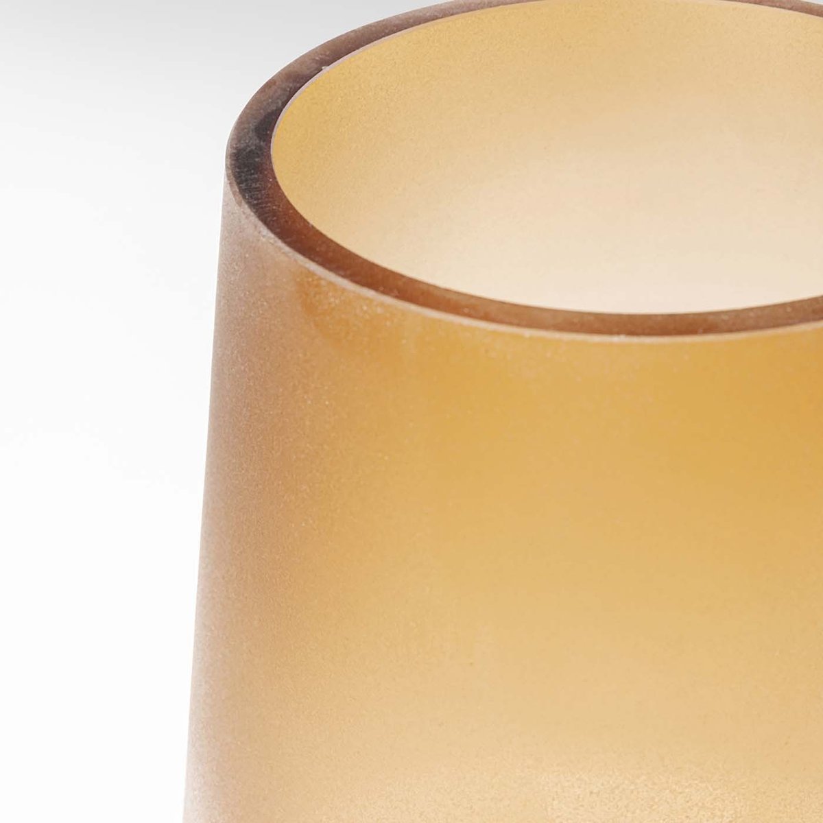 Vase en verre mat, NOBLE RING marron, KARE DESIGN