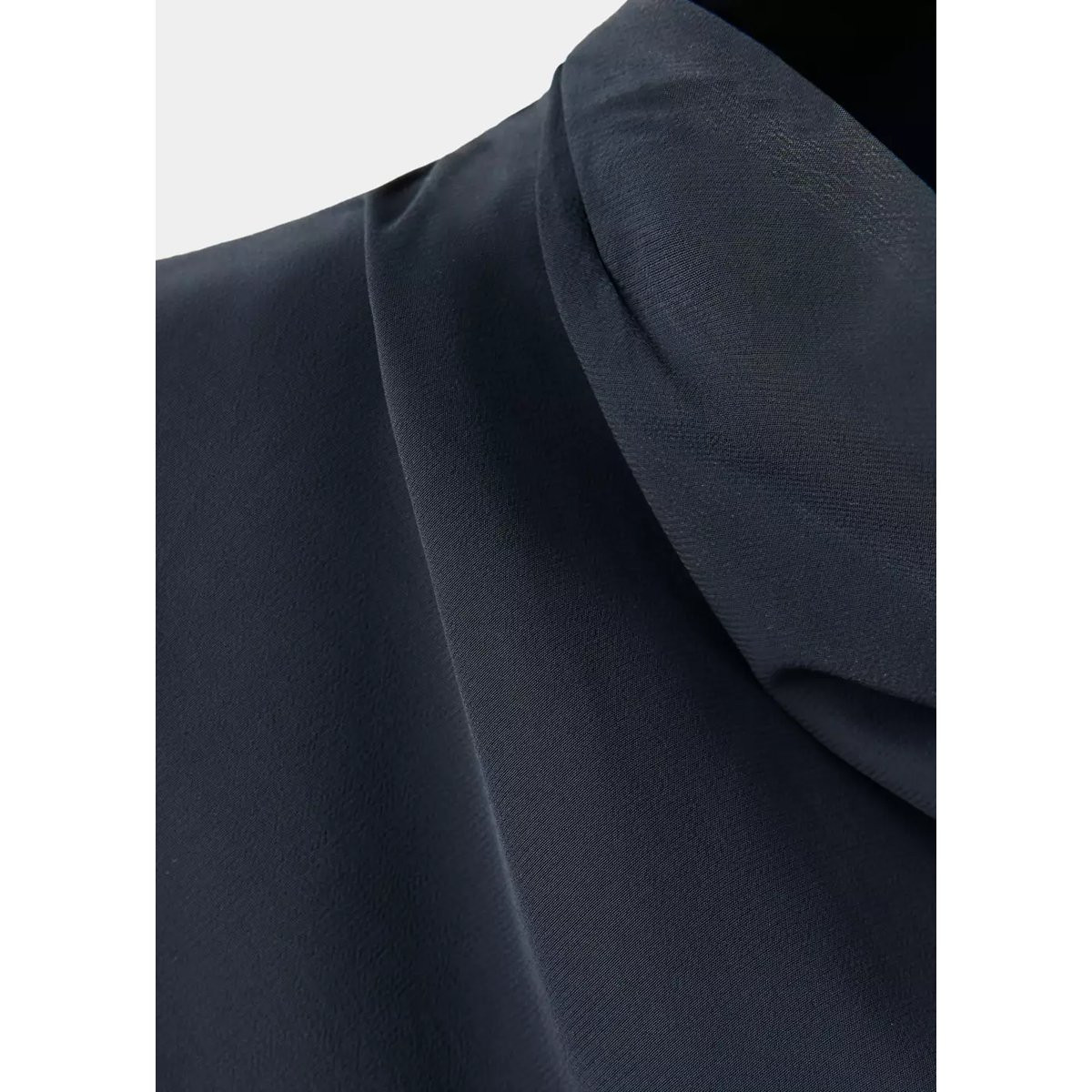 Haut col montant drapé noir, MANGO
