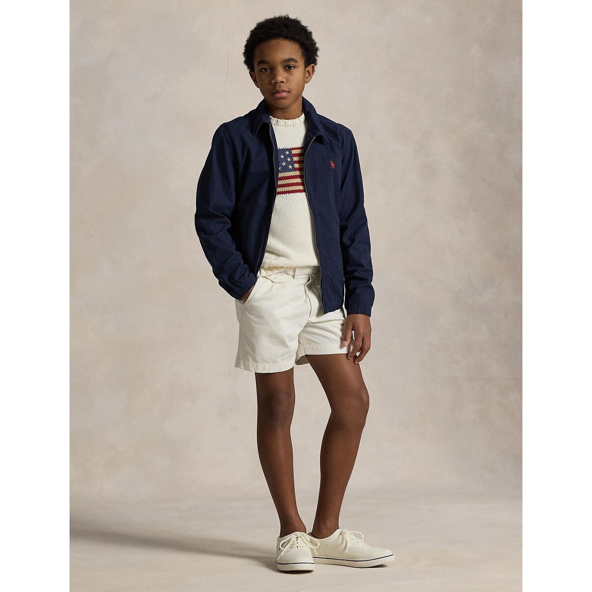 Veste avec col chemise bleu marine, POLO RALPH LAUREN