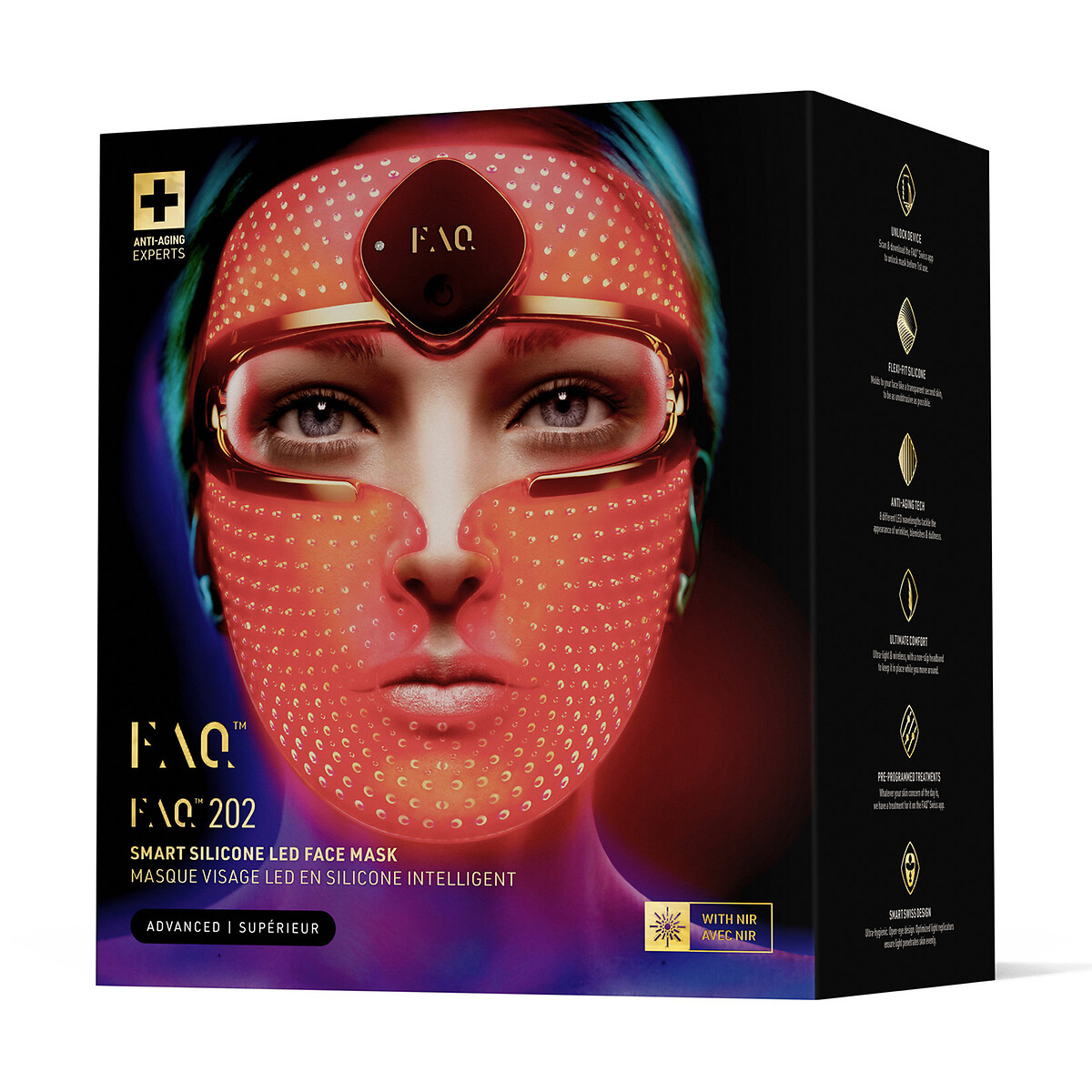 Masque LED facial FAQ 202 transparent, FOREO