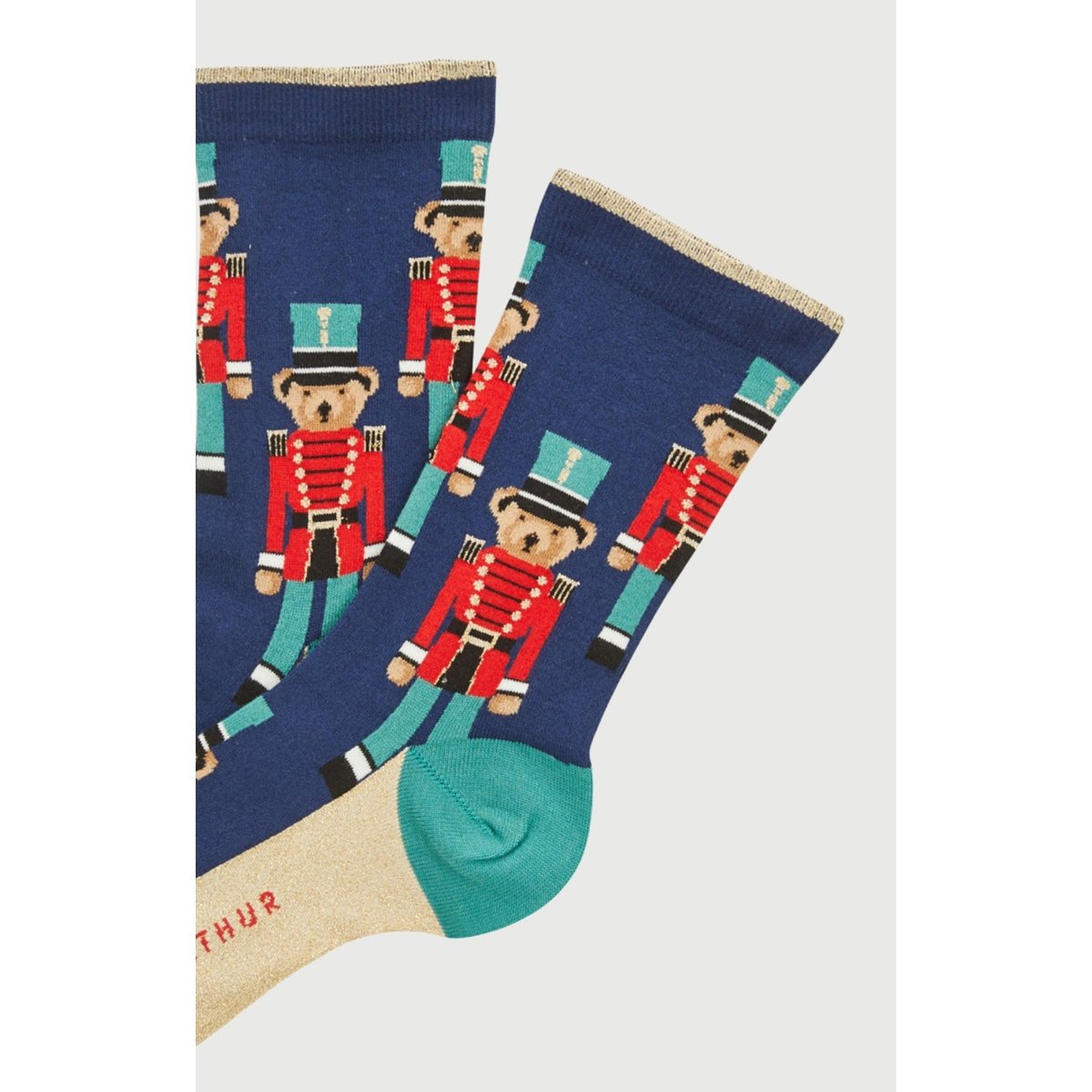 Chaussettes en coton imprimé Casse-noisette marine, ARTHUR