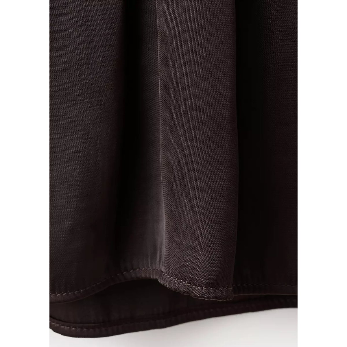 Top col V froncé marron, MANGO