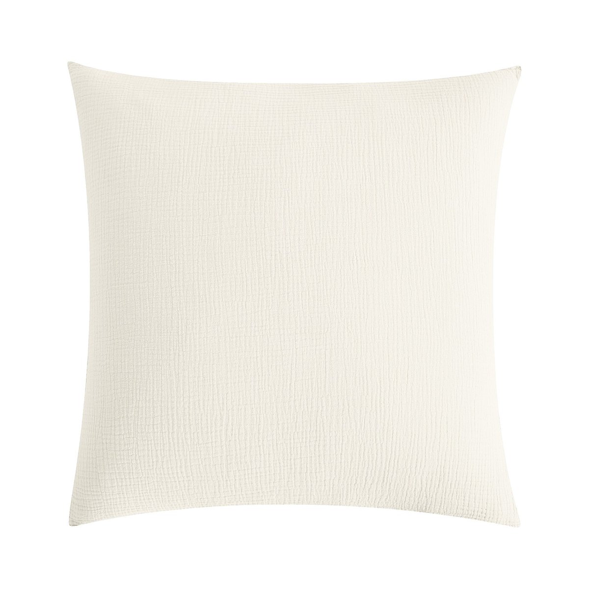 Taie d'oreiller en satin de coton ARIELLE crème, HABITAT