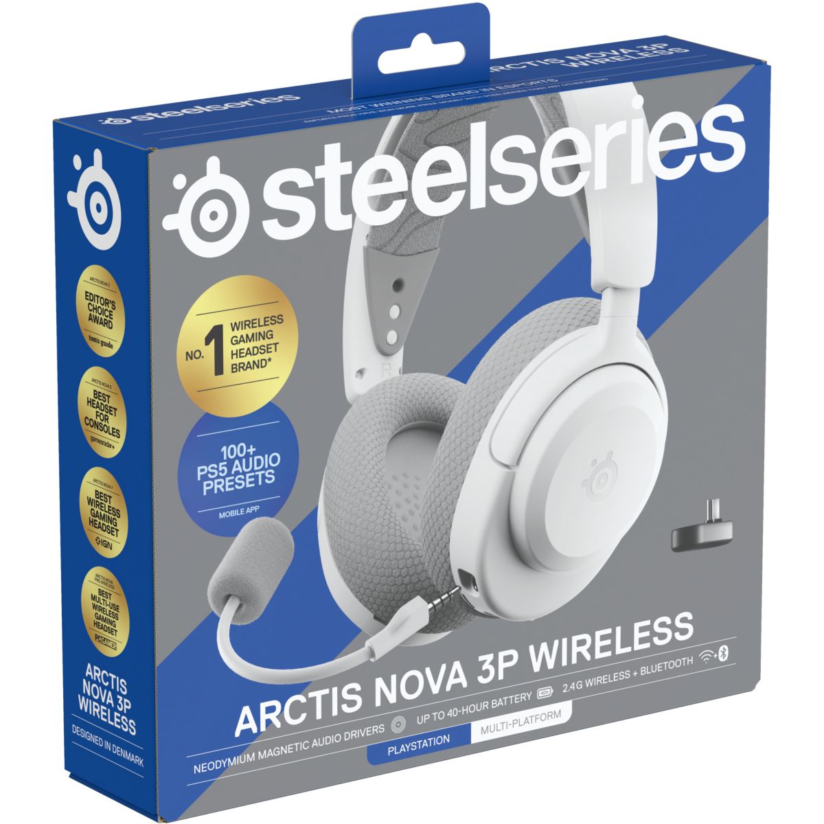 Casque gamer Arctis Nova 3PW Blanc couleur unique, STEELSERIES