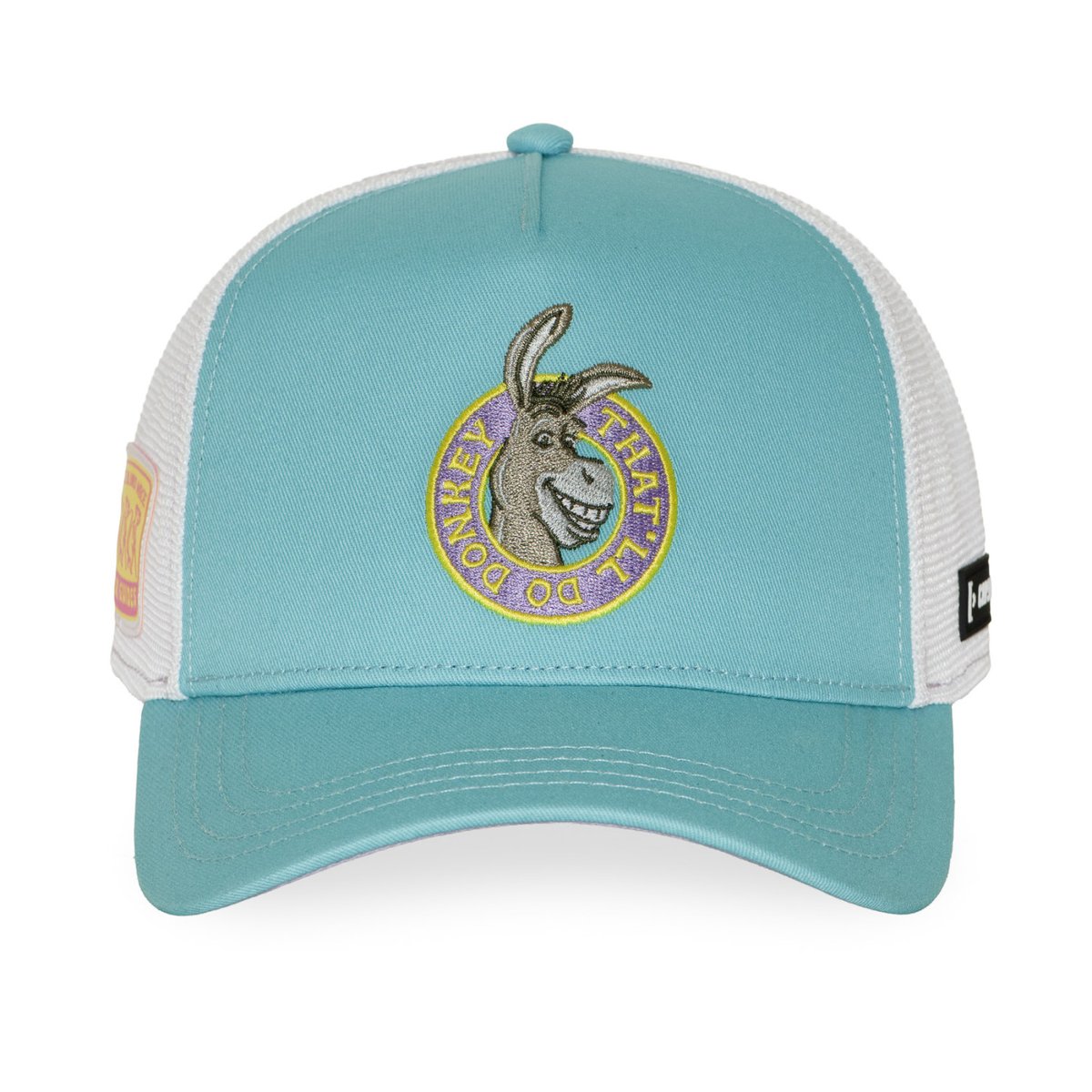 Casquette trucker SHREK turquoise/blanc/violet/jaune/gris, CAPSLAB