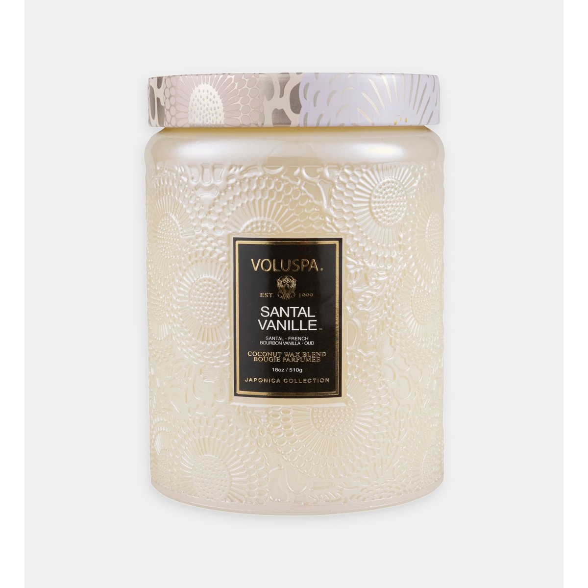 Bougie Parfumée Santal Vanille 510 G beige, VOLUSPA