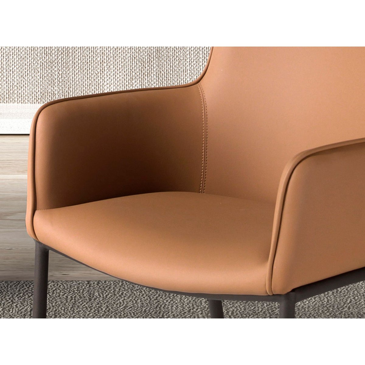 Chaise similicuir marron | noir, ANGEL CERDA