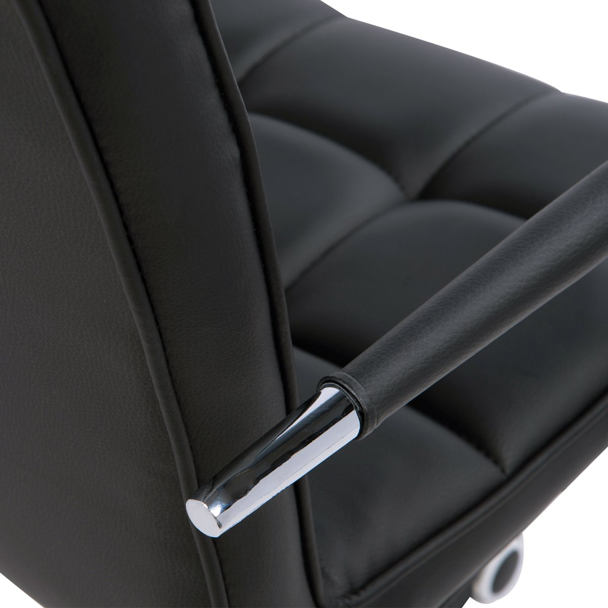 Chaise de bureau Métal noir, HOMCOM