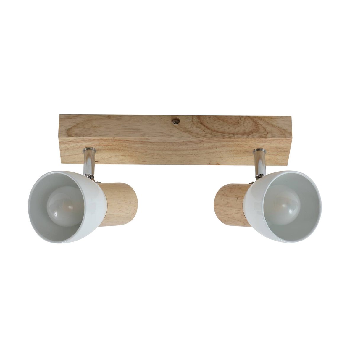 Spot en bois scandinave, Thorin bois clair, blanc, LINDBY