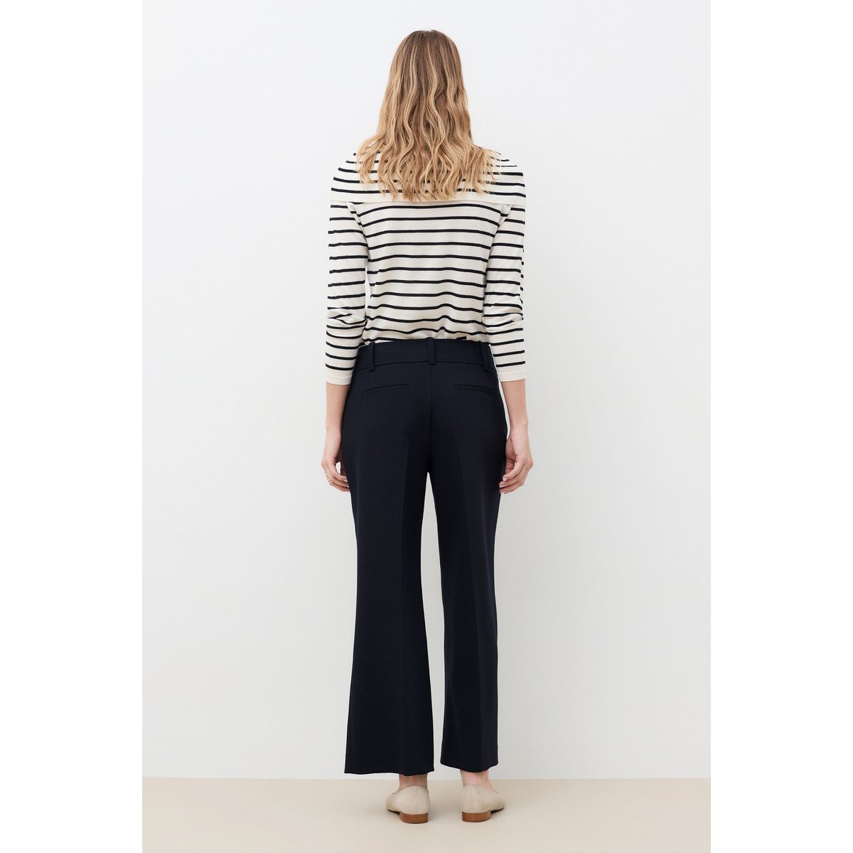 Pantalon coupe large PTHOMAS bleu marine, CAROLL