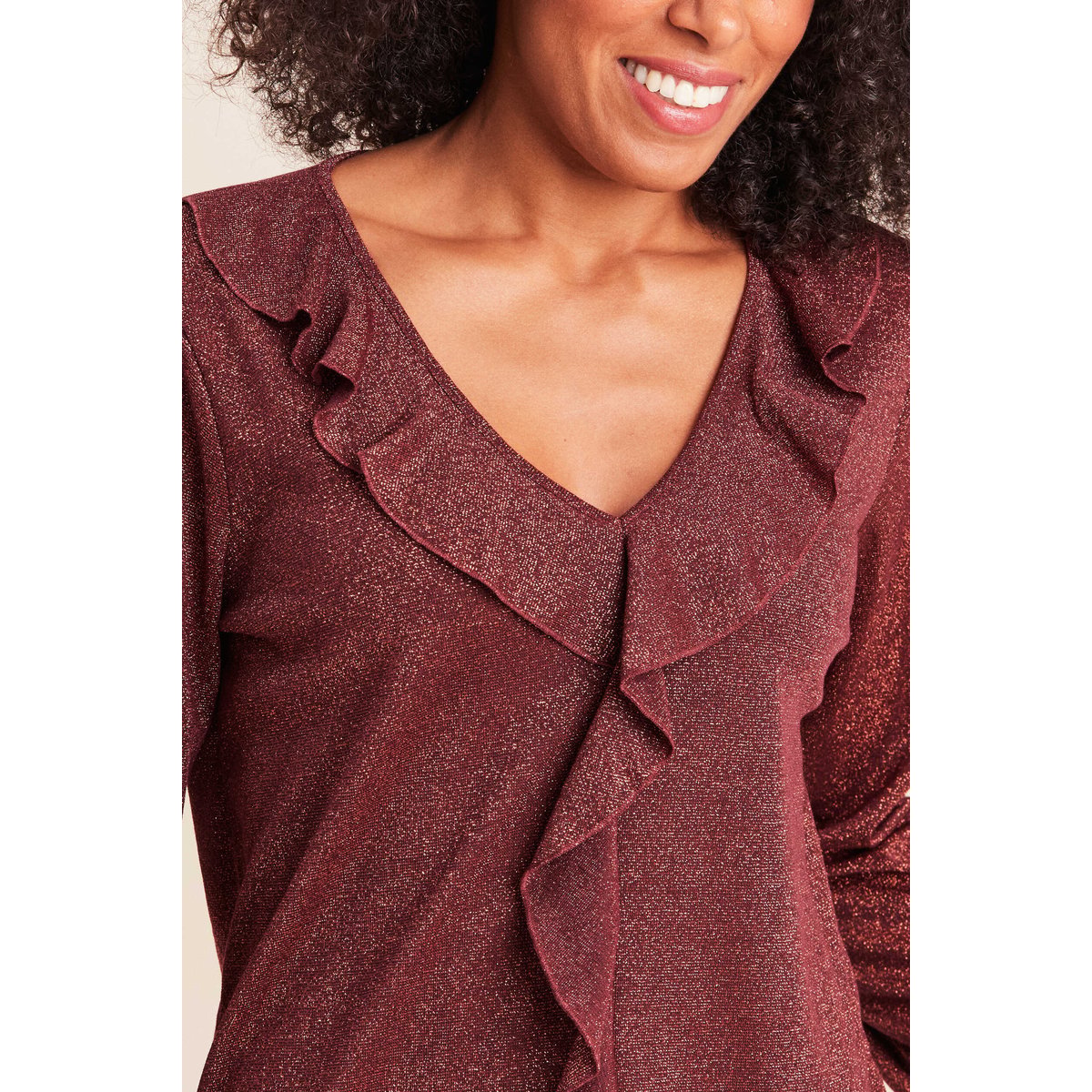 Blouse manches longues orange foncé, BREAL