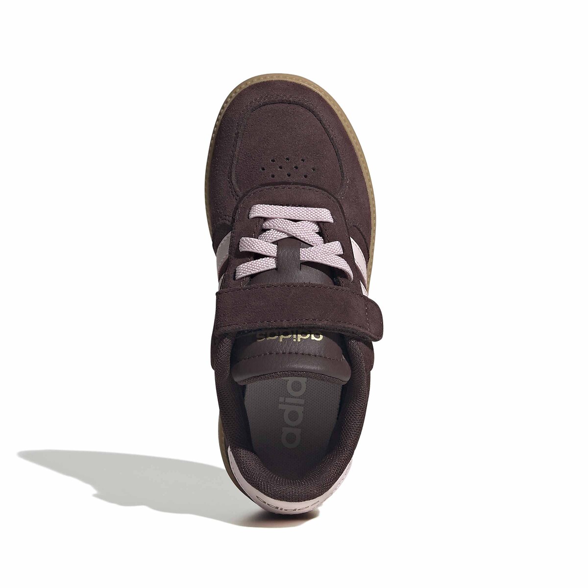 Kids Breaknet Sleek Leather Trainers brown/pink, ADIDAS SPORTSWEAR