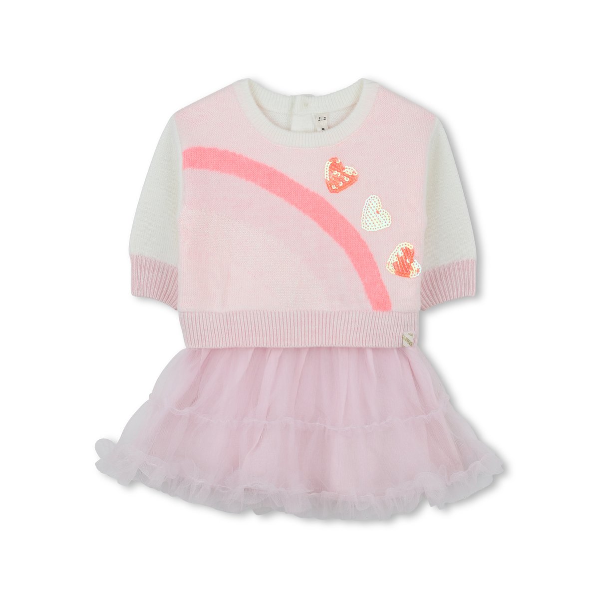 Robe tricotée ecru rose, BILLIEBLUSH