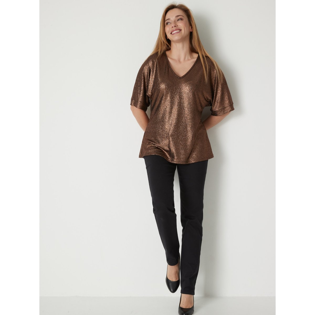 Tee-shirt irisé chocolat, DAXON