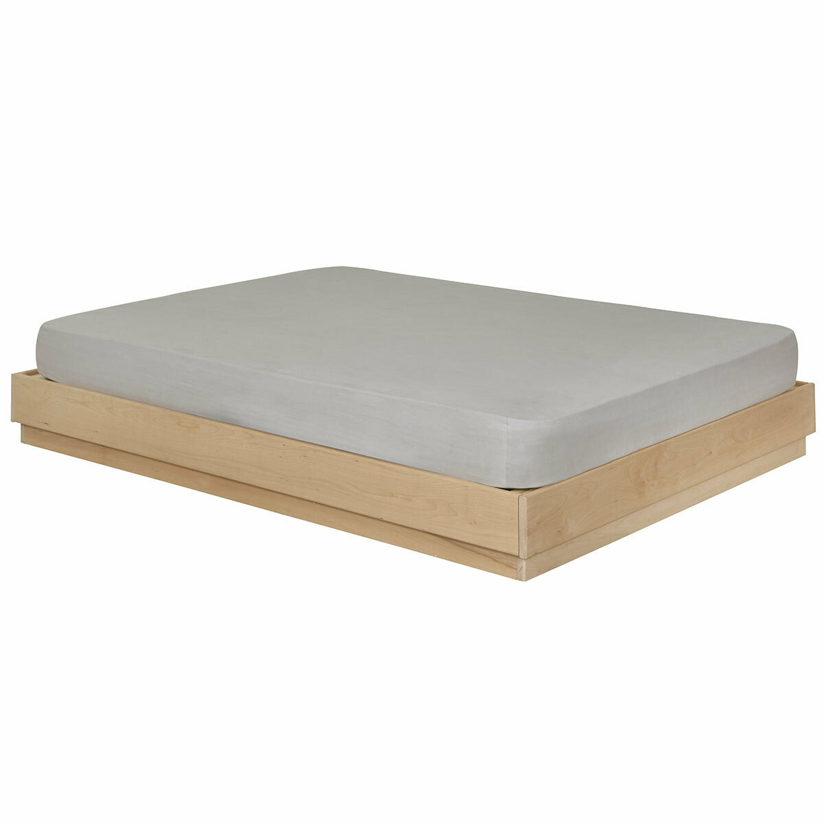 Pack lit avec matelas Bois massif  BAYA bois naturel, AKITEN RETAIL