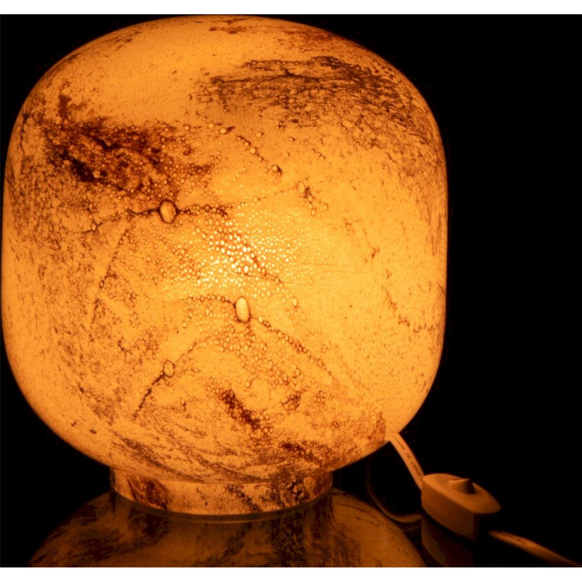 Lampe de table boule en verre soufflé multicolore, RECOLLECTION