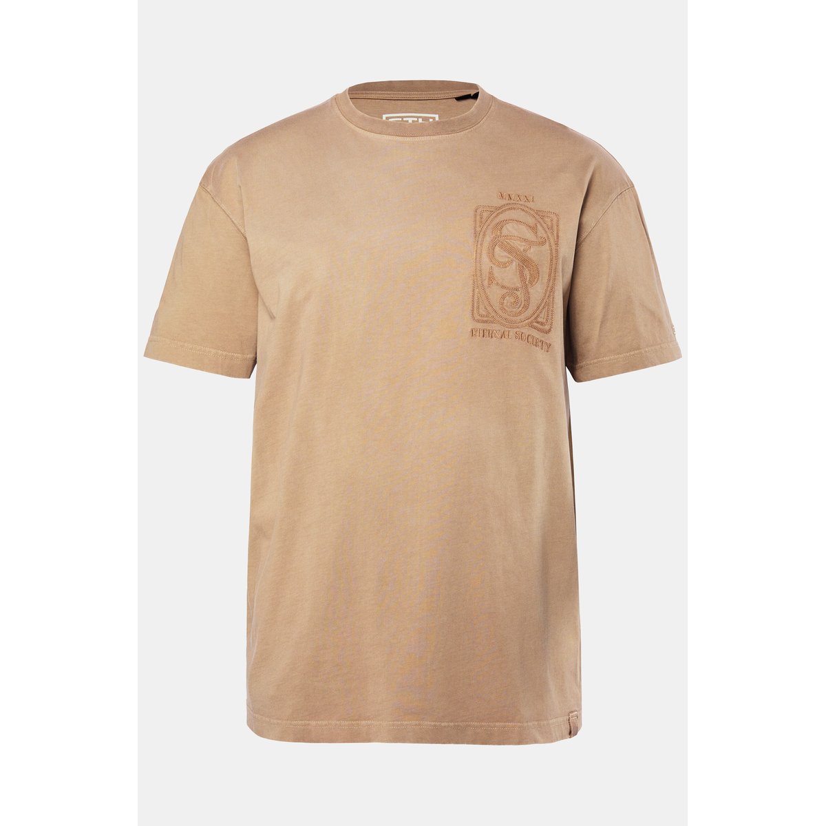 T-shirt oversize marron clair, STHUGE