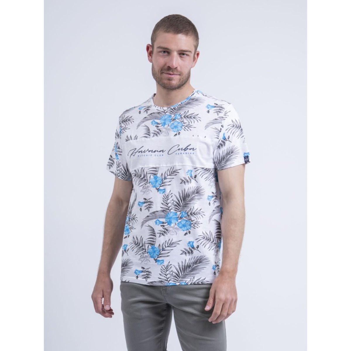 T-shirt Col Rond Niritix bleu, RITCHIE