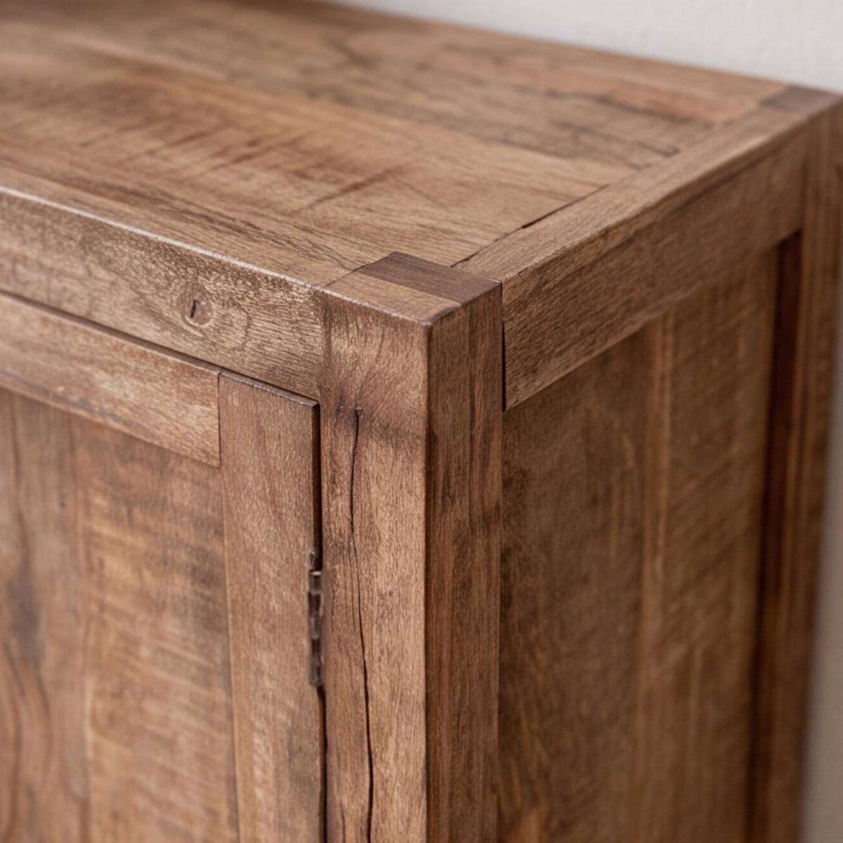 Armoire en bois recyclé MARISOL bois foncé, MADE IN MEUBLES