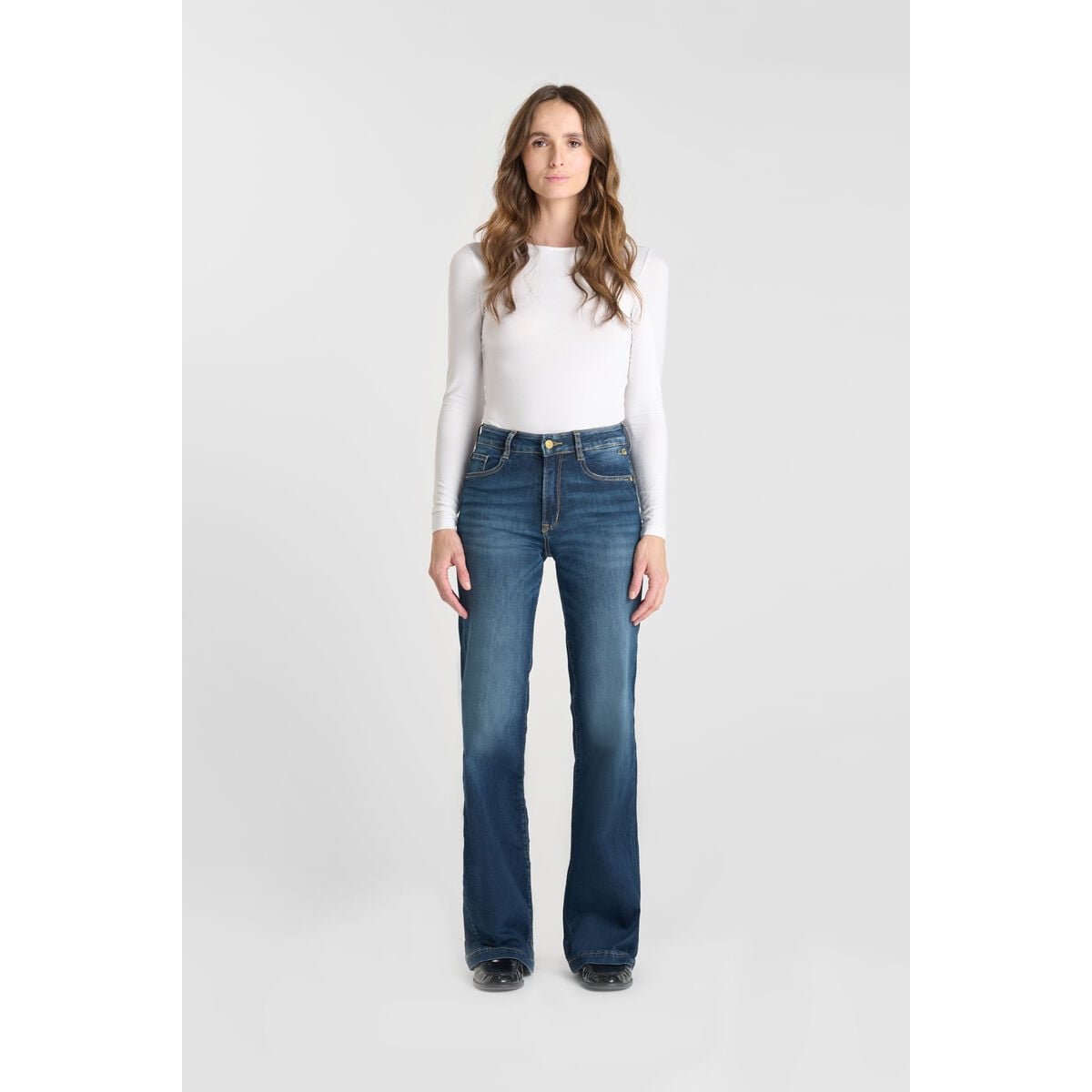 Jeans flare PULP high flare, longueur 34 blue, LE TEMPS DES CERISES