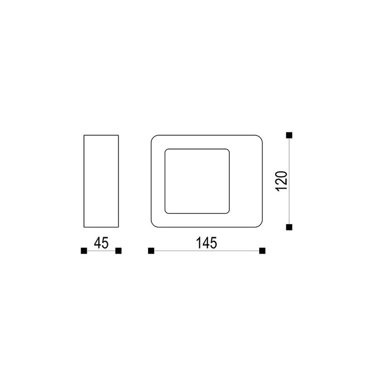 Applique Extérieur Design Led Illusion 450 Lumen v020384, MILLUMINE
