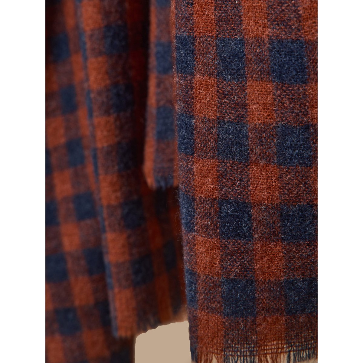 Foulard étamine carreaux vichy rouille, CYRILLUS
