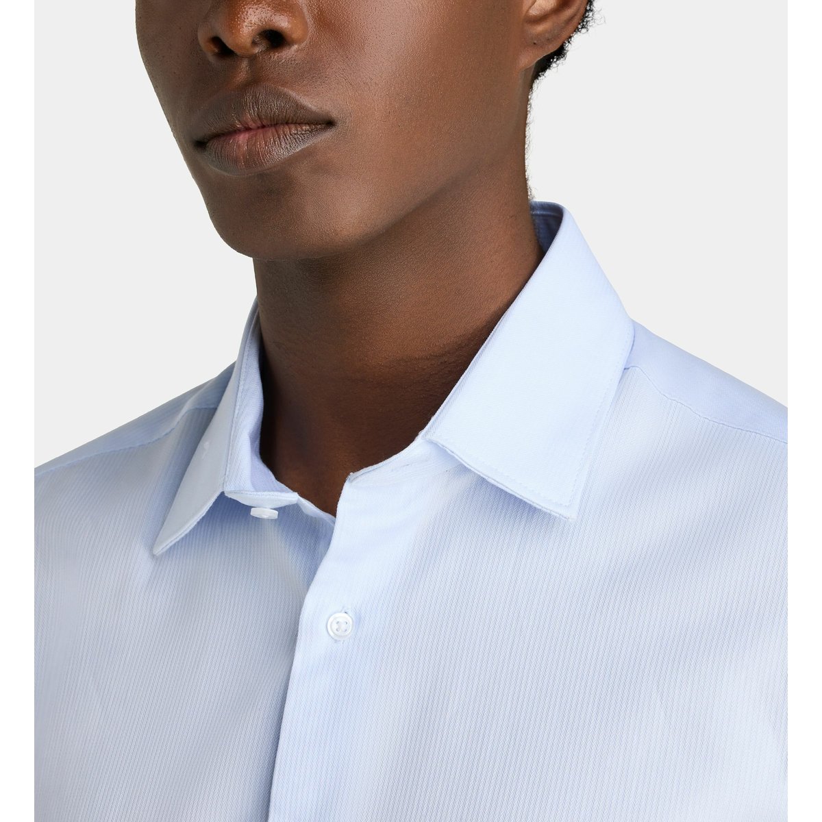 Chemise ajustée msrtax en coton bio bleu clair, GALERIES LAFAYETTE