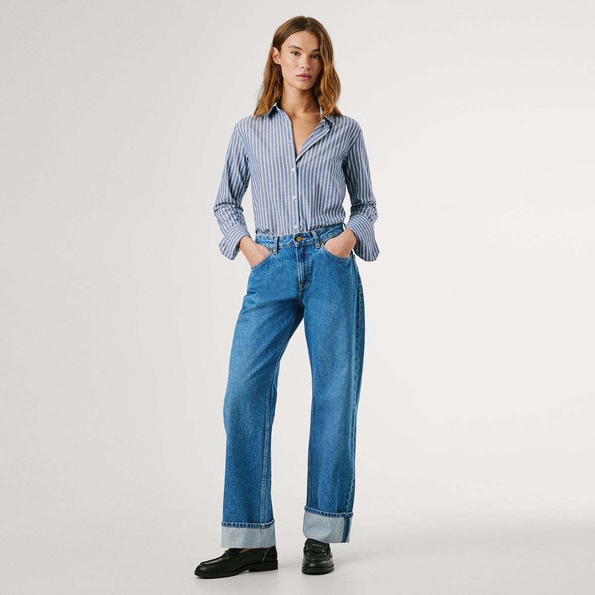 Jean Coupe Large, Taille Basse 12oz rgd denim, PEPE JEANS