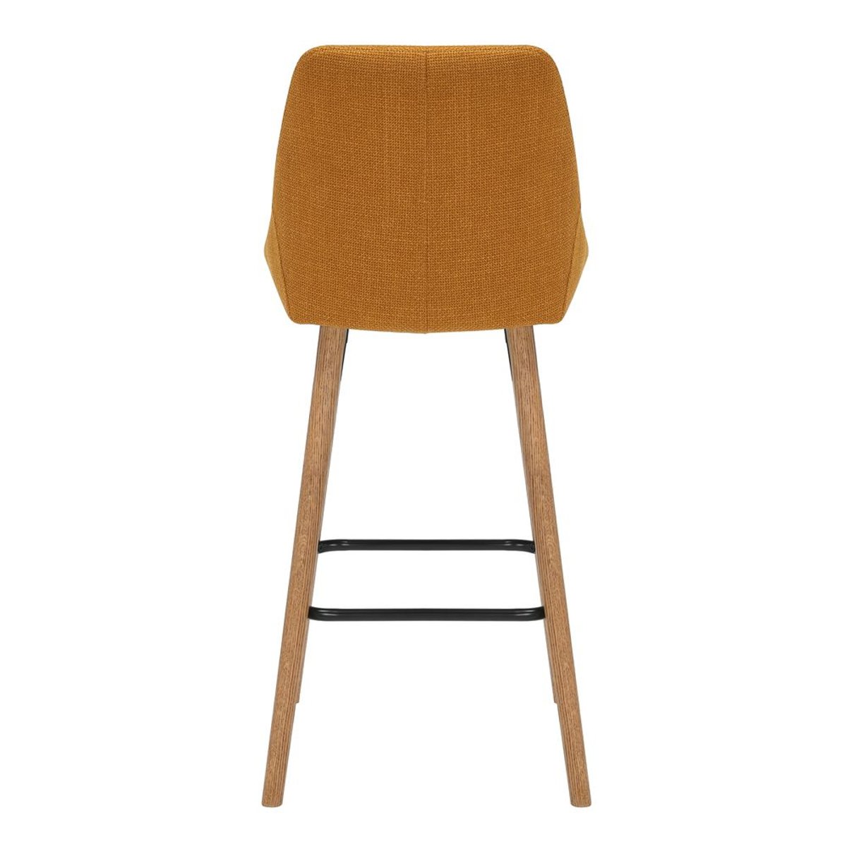 Chaise snack en tissu pied chêne ocre, ZAGO