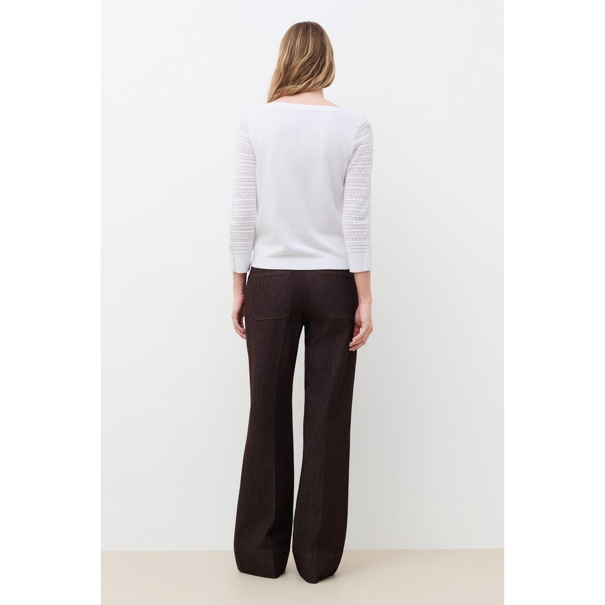 Pull droit col bateau MJAYNIE ecru, CAROLL