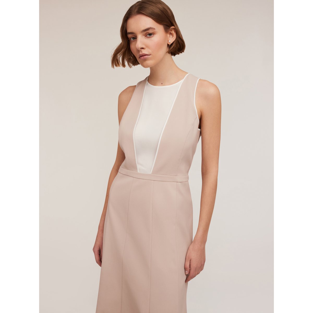 Robe évasée avec insert beige, MOTIVI