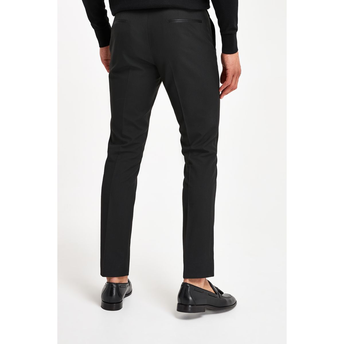 Pantalon de costume smoking noir, NEXT