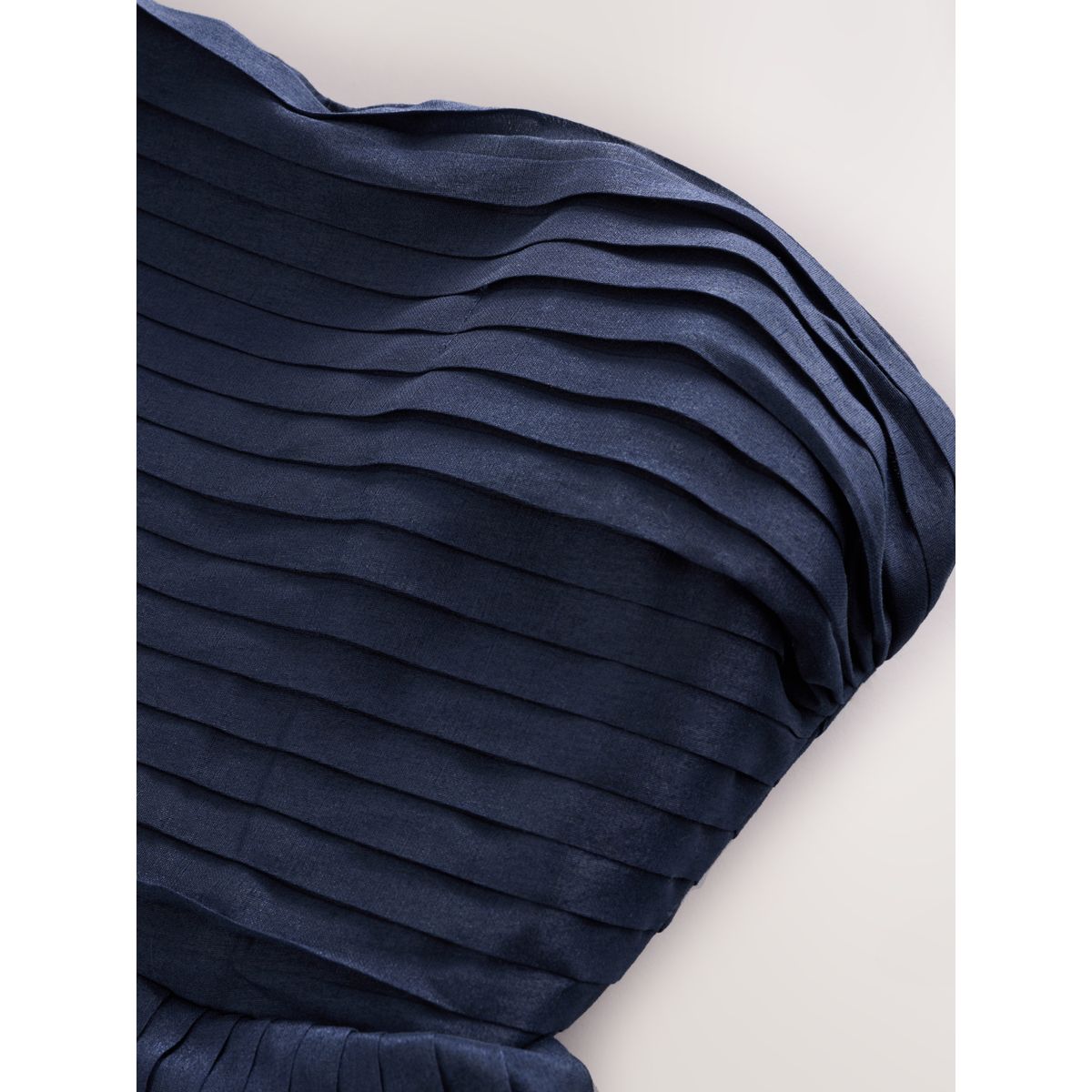 Robe longue bandeau plissée bleu marine, NEXT