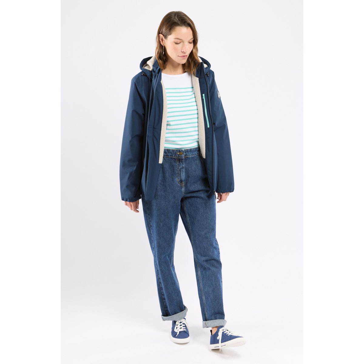 Parka doublure polaire navy, ARMOR-LUX