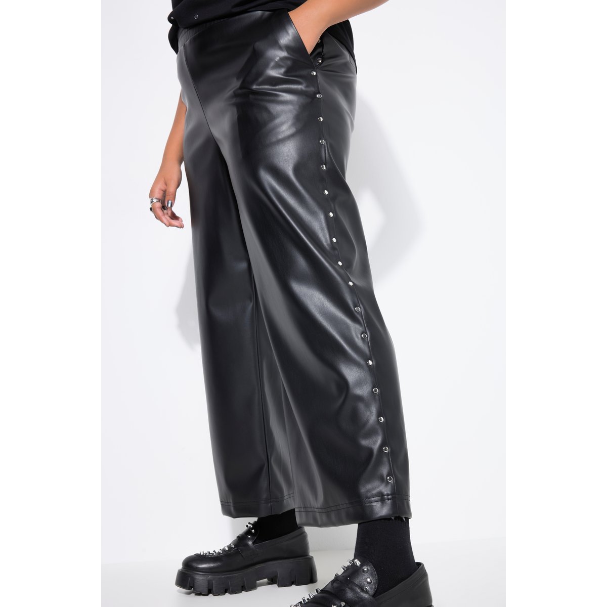 Jupe-culotte en simili noir, STUDIO UNTOLD