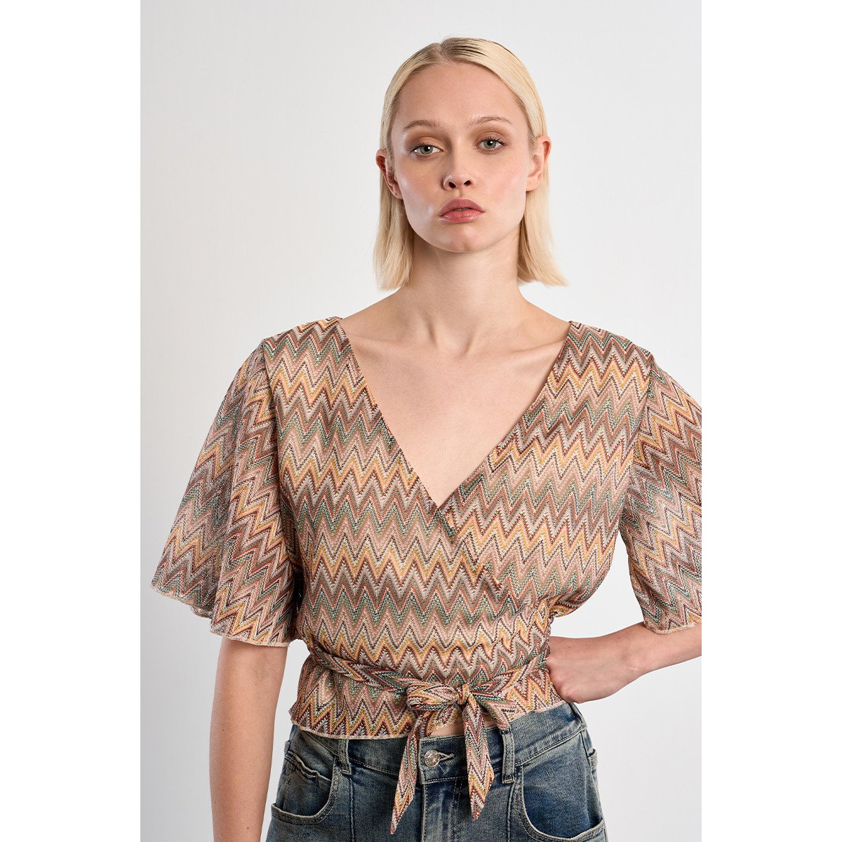 Top cache-cœur beige, LILI SIDONIO
