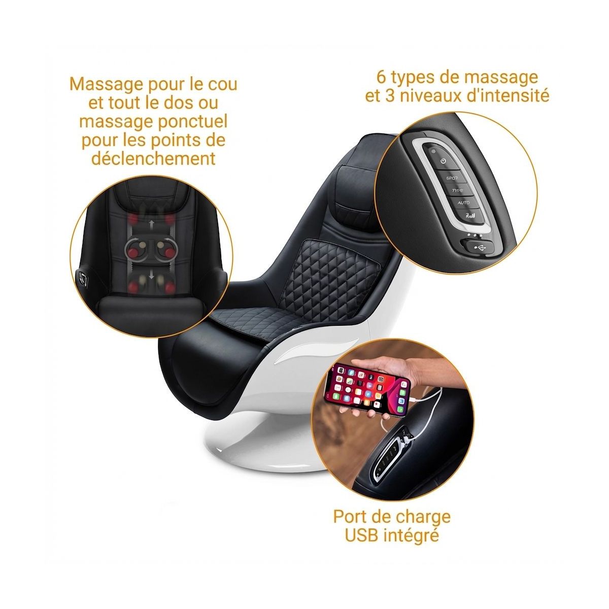 Siège massant de massage RS 660 couleur unique, MEDISANA